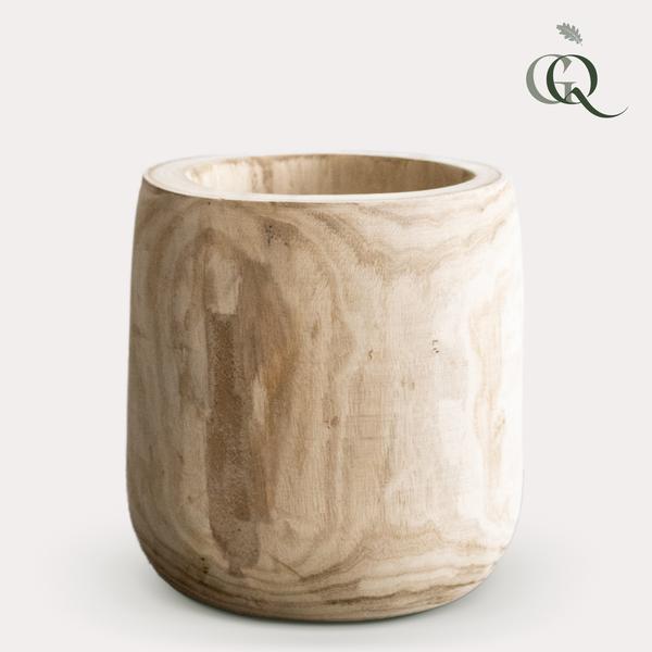 Blumentopf - Holz Hellbraun - L - H31 D29