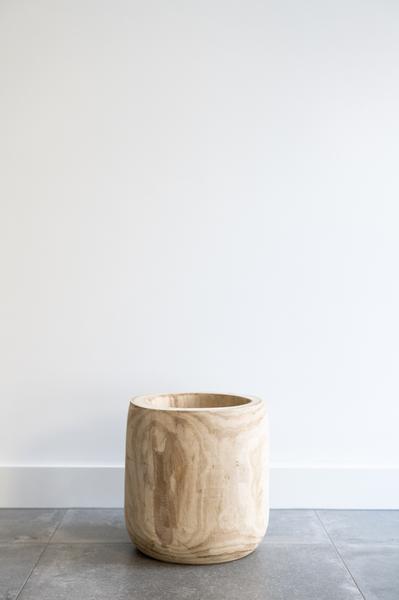 Blumentopf - Holz Hellbraun - L - H31 D29