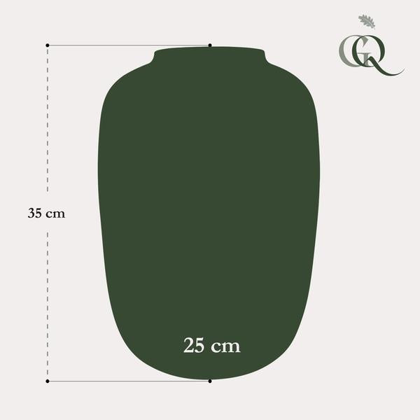 Vase glas - M - H35 W25 -Artic Ivory