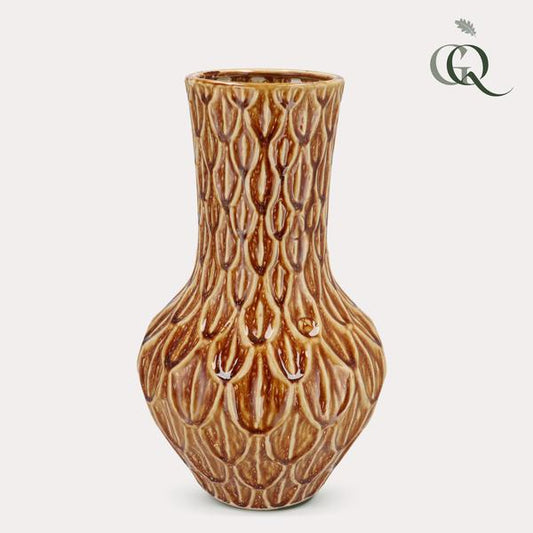 Vase Stein M - H39 W23 - Braun