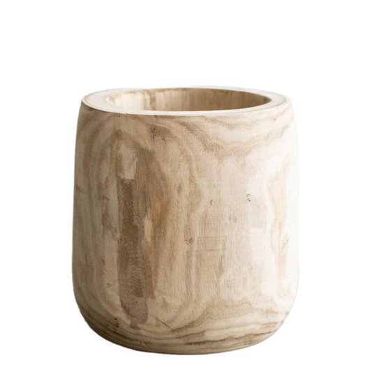 Blumentopf - Holz Hellbraun - L - H31 D29