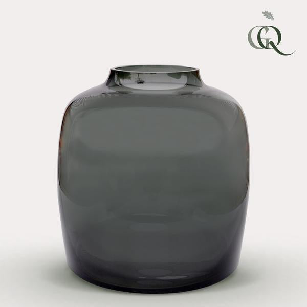 Vase Glas - M - H25 W25 - Bartica - Grey