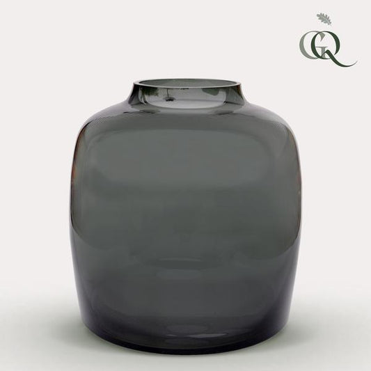 Vase Glas - M - H25 W25 - Bartica - Grey