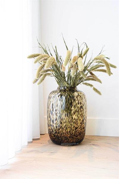 Vase glas - M - H35 W25 -Artic Cheetah Gold