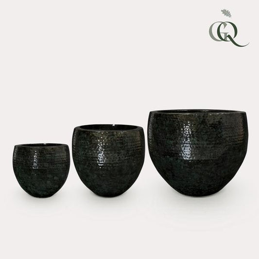 Set von 3 Töpfen - Thom Schwarz Metall - Width