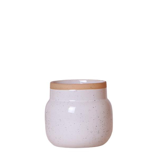 Kolibri Home | Vintage Blumentopf - Weißer dekorativer Keramiktopf - Ø9cm
