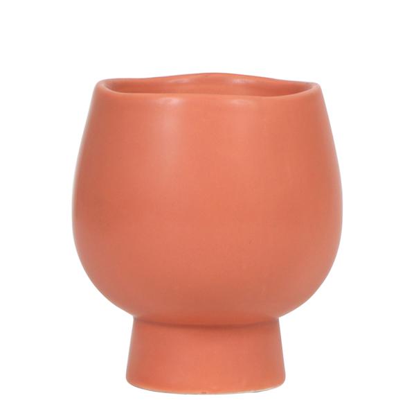 Kolibri Home | Scandic Terrakotta Blumentopf - Terrakotta farbiger Keramik Ziertopf - Ø9cm