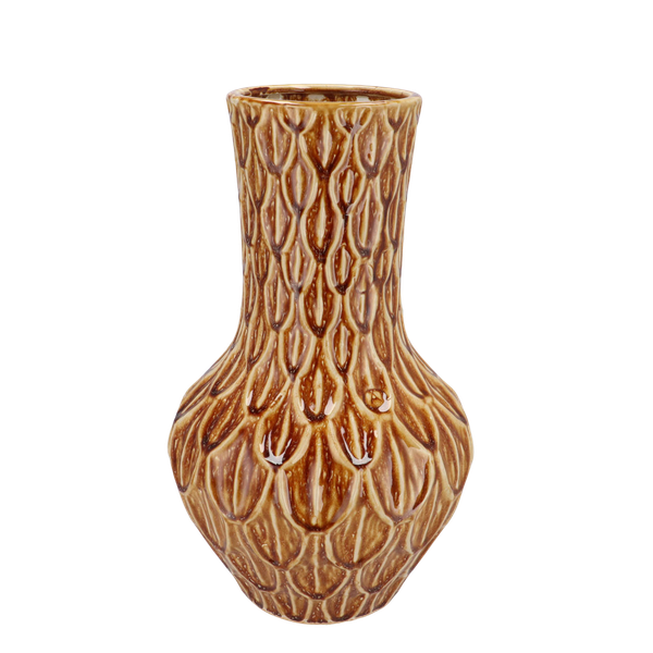 Vase Stein M - H39 W23 - Braun