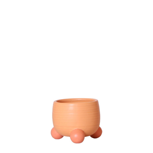 Kolibri Home | Rolling peach flowerpot - Pfirsichfarbener Keramiktopf - Ø6cm