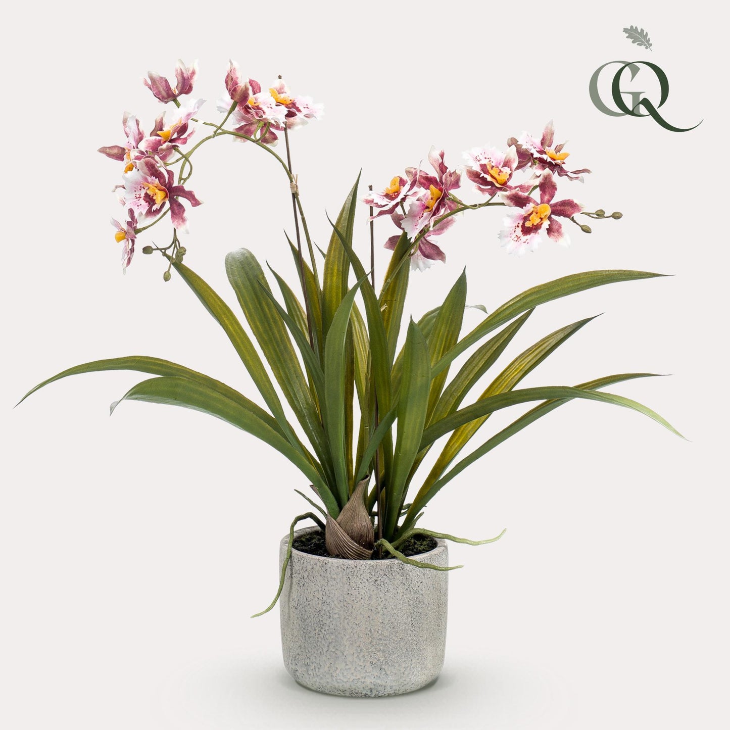 Kunstpflanze Orchidee – Bordeaux – 45 cm