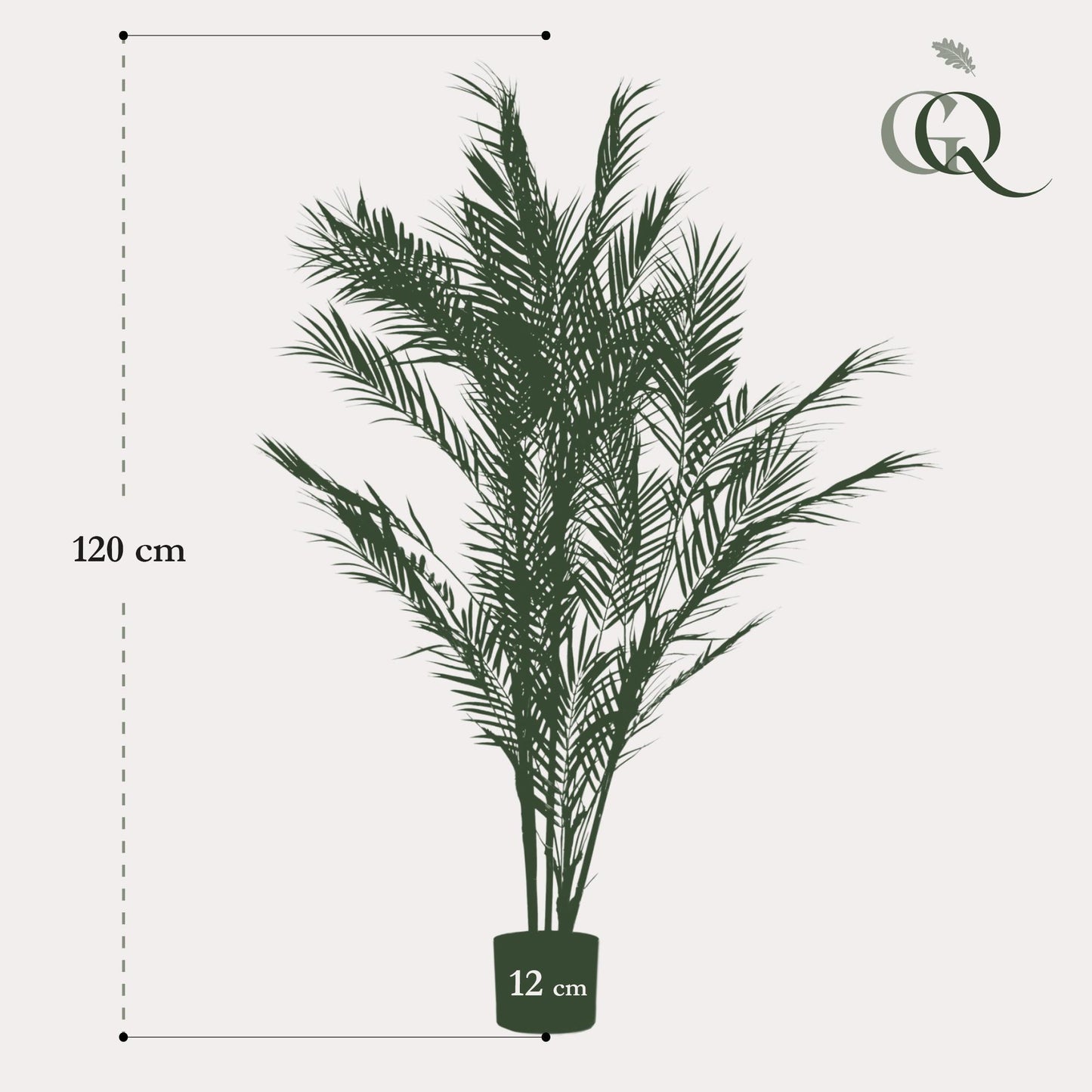 Kunstpflanze Chamaedorea Elegans - Mexikanische Bergpalme - 120 cm Höhe - Pflegeleichte Deko-Palme für Innenräume