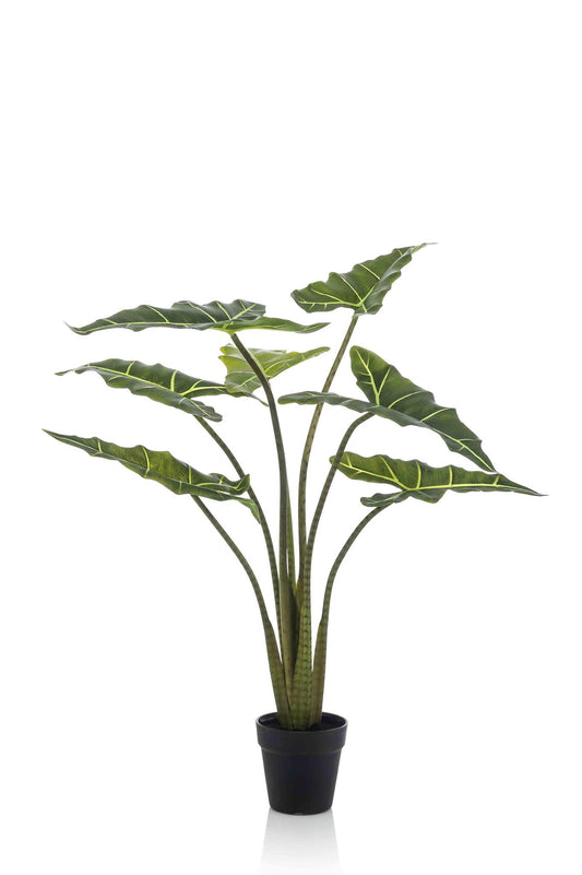 Kunstpflanze Alocasia Frydek - 90 cm Höhe - Stilvolle Kunstpflanze für elegante Innenräume