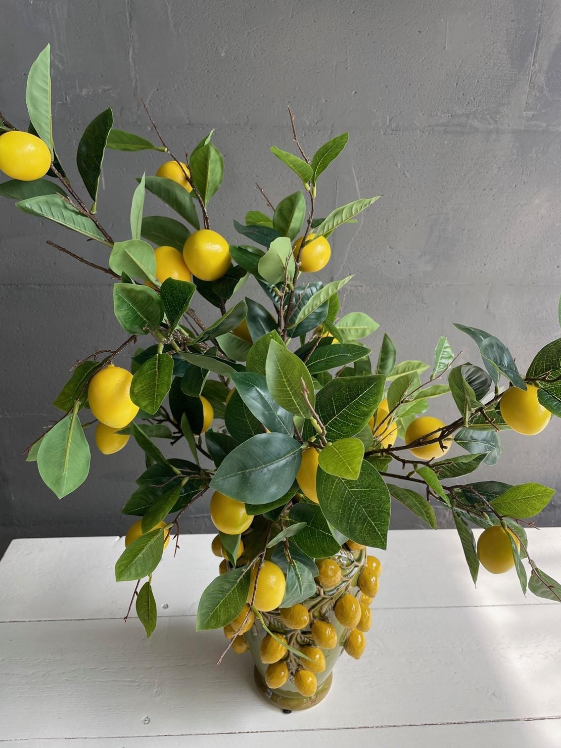 Kunstblumen - Blumenstrauß L - Lemon Glow - 80cm