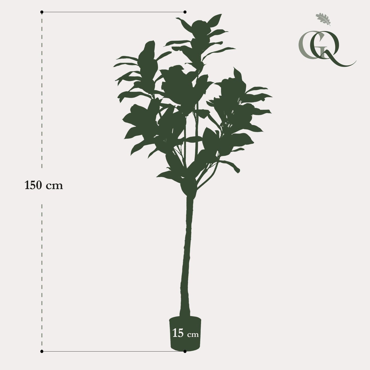 Kunstpflanze Magnolia Grandiflora - 150 cm Höhe - Pflegeleichte Magnolia für stilvolle Innenräume