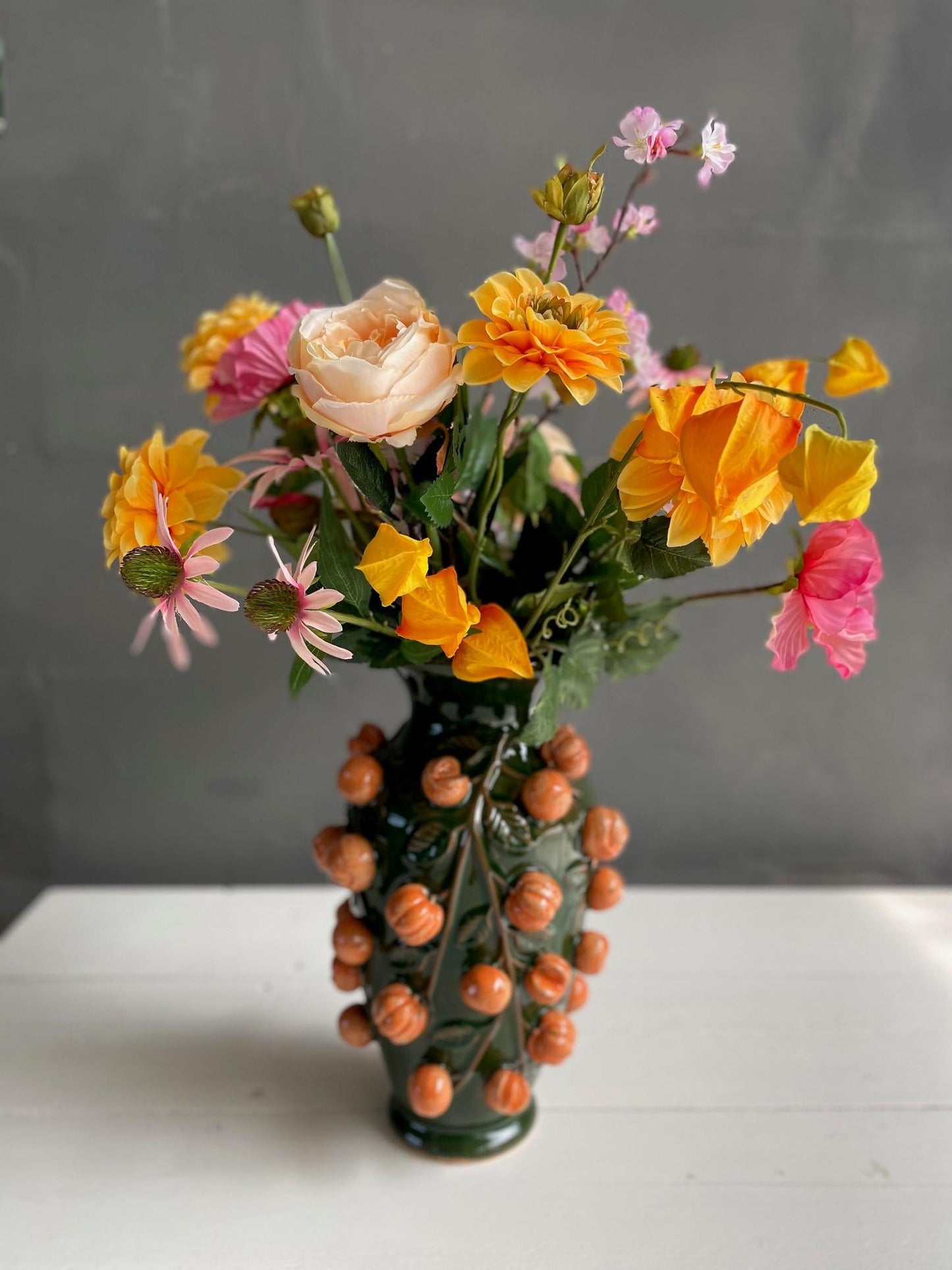 Kunstblumen - Blumenstrauß L - Orange Summer - 80cm