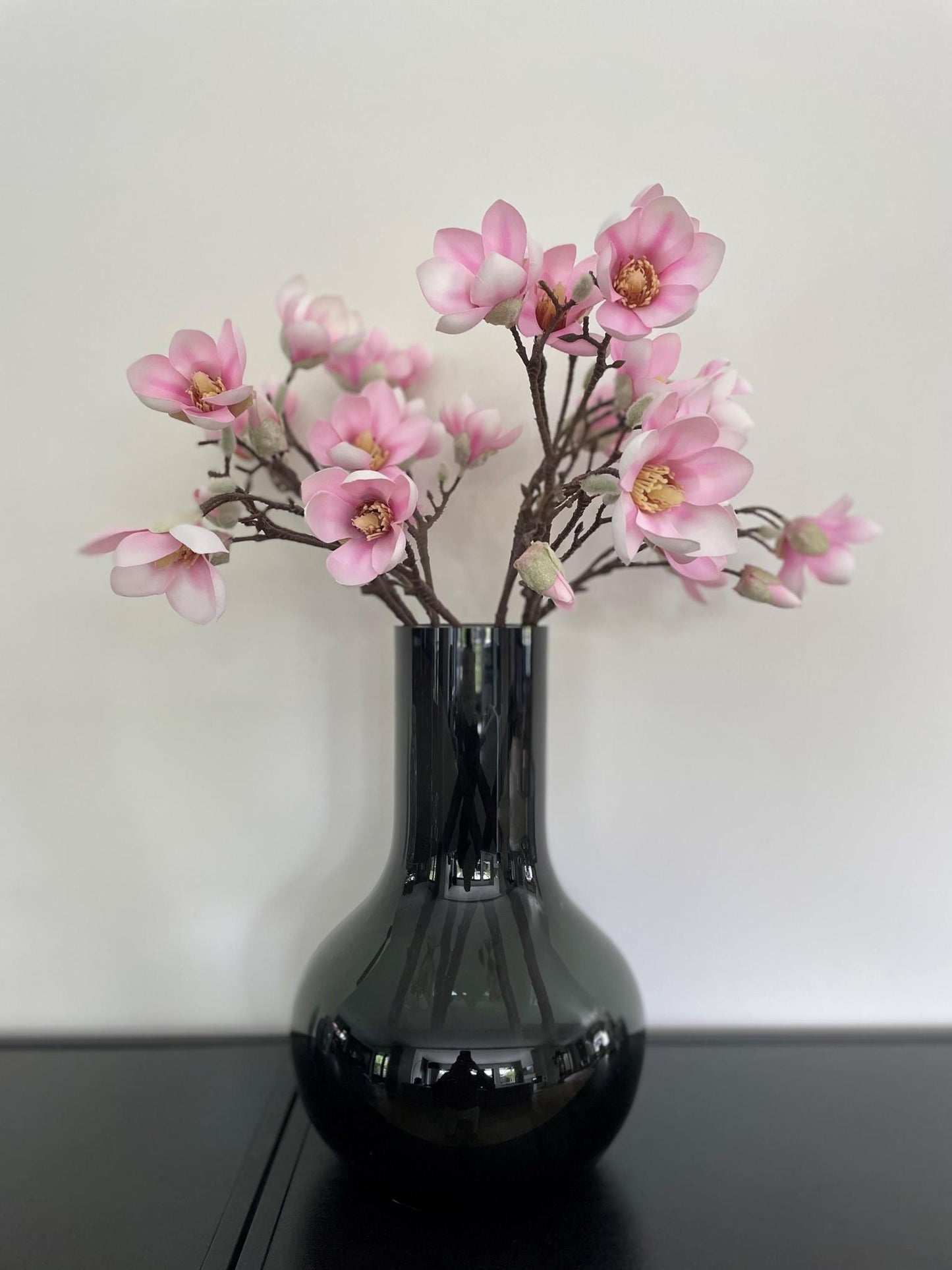 Kunstbloemen - Magnolia bloem Roze x8 -65cm