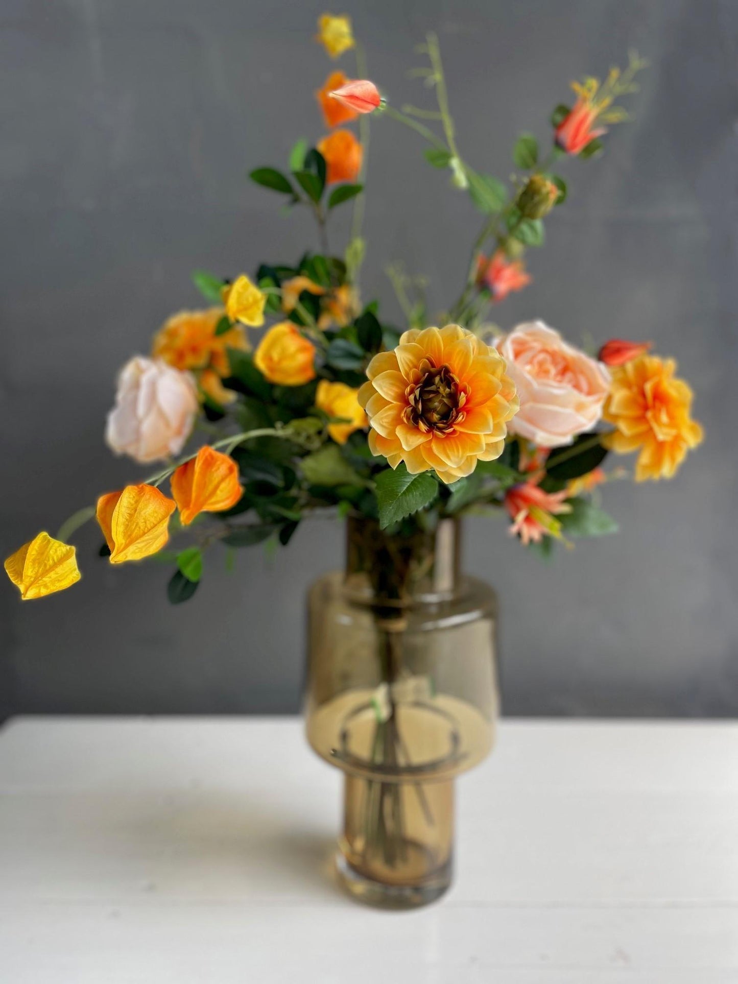 Kunstblumen - Blumenstrauß L - Pretty Orange - 80cm