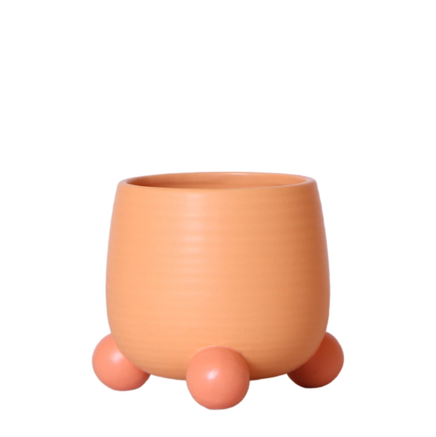 Kolibri Home | Rolling peach flowerpot - Pfirsichfarbener Keramiktopf - Ø9cm