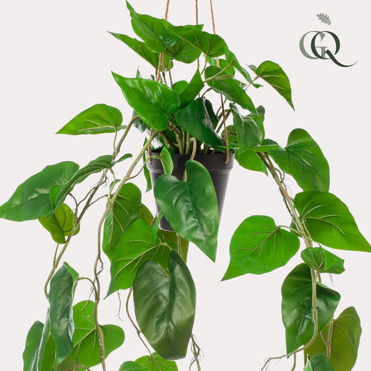 Kunstpflanze - Philodendron Hängepflanze - 80 cm