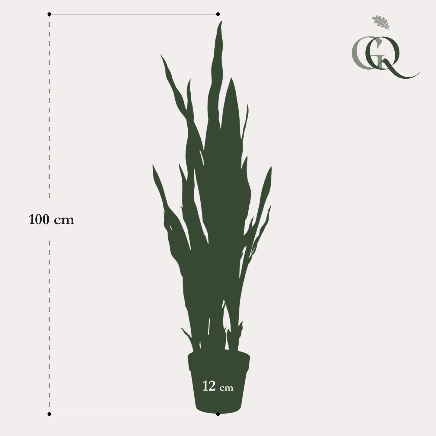 Kunstpflanze Sansevieria Black Coral – Frauenzunge – 97 cm