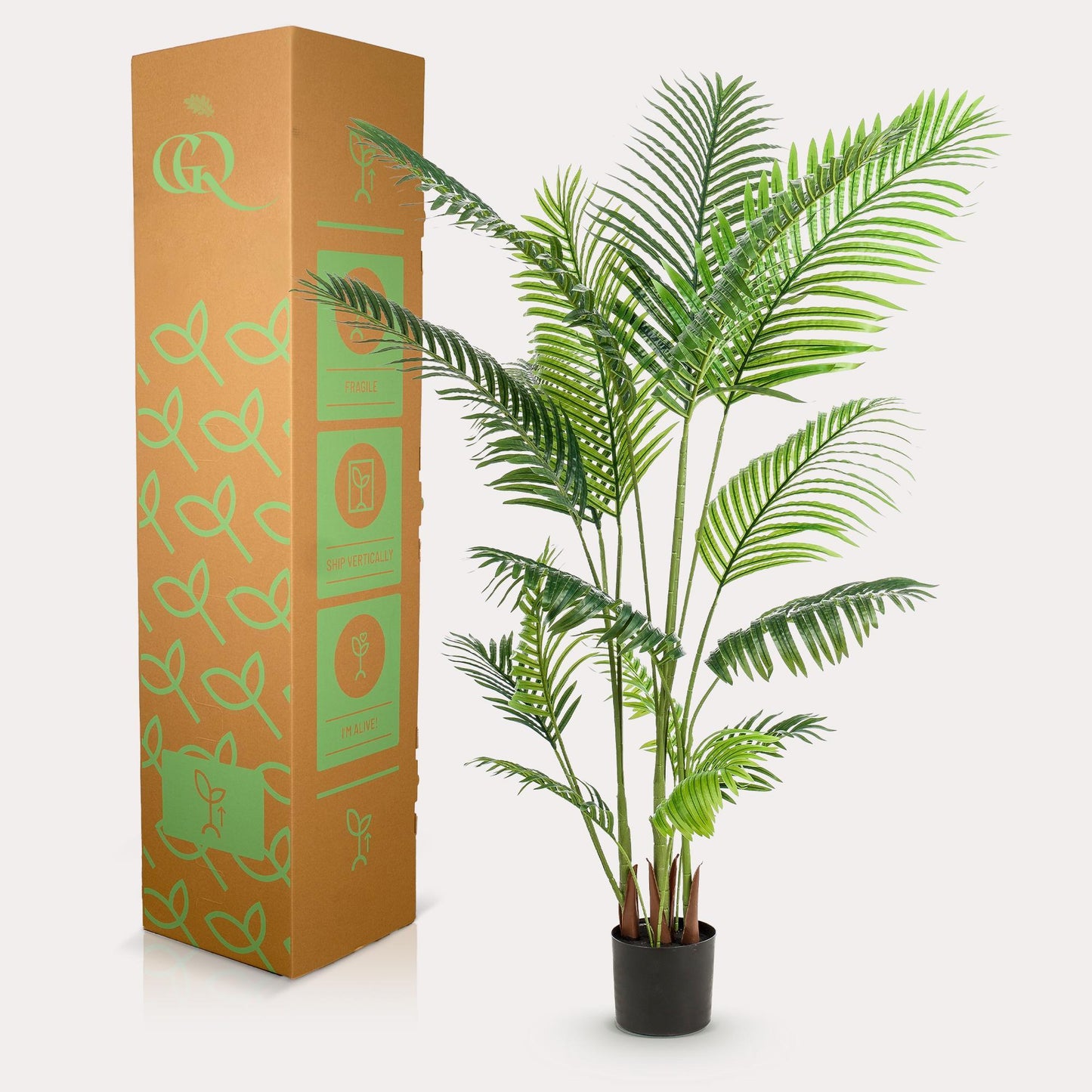 Kunstpflanze Howea Forsteriana - Kentia Palme - 160 cm Höhe - Realistische Deko-Palme für Wohnräume