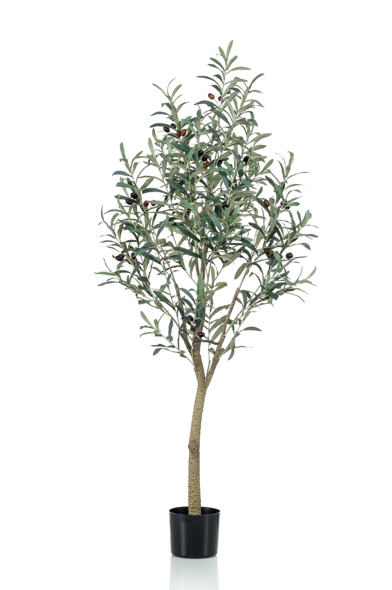 Kunstpflanze Olea europaea (Olivenbaum) - 140 cm Höhe - Pflegeleichter Kunst-Olivenbaum für stilvolle Innenräume