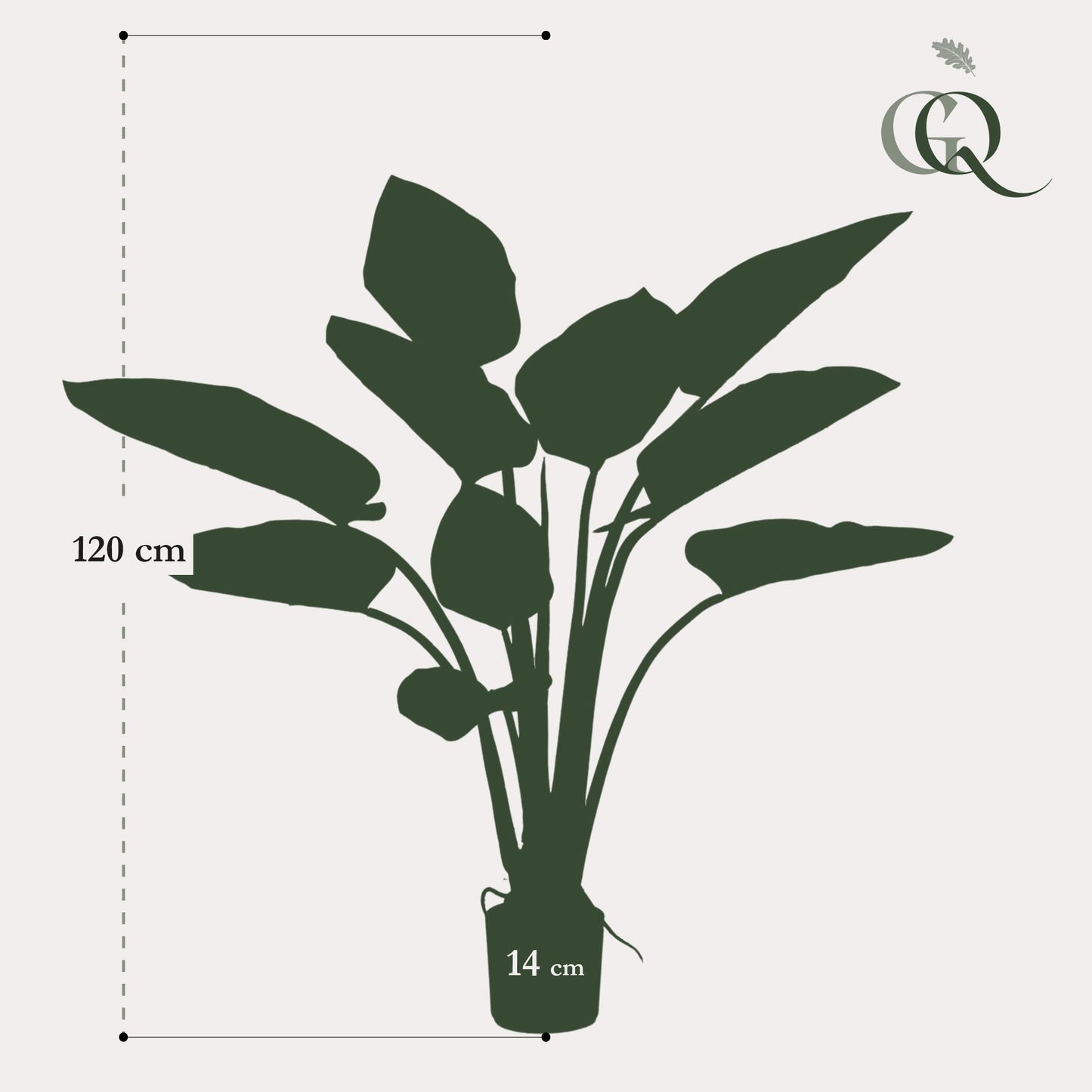 Kunstpflanze - Philodendron - 120 cm