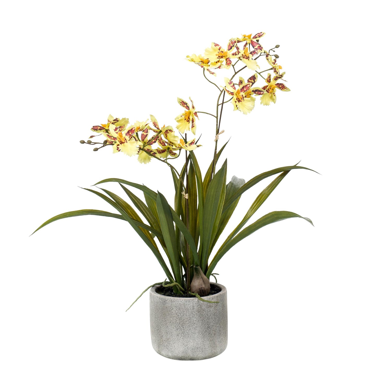 Kunstpflanze Orchidee – Gelb – 45 cm