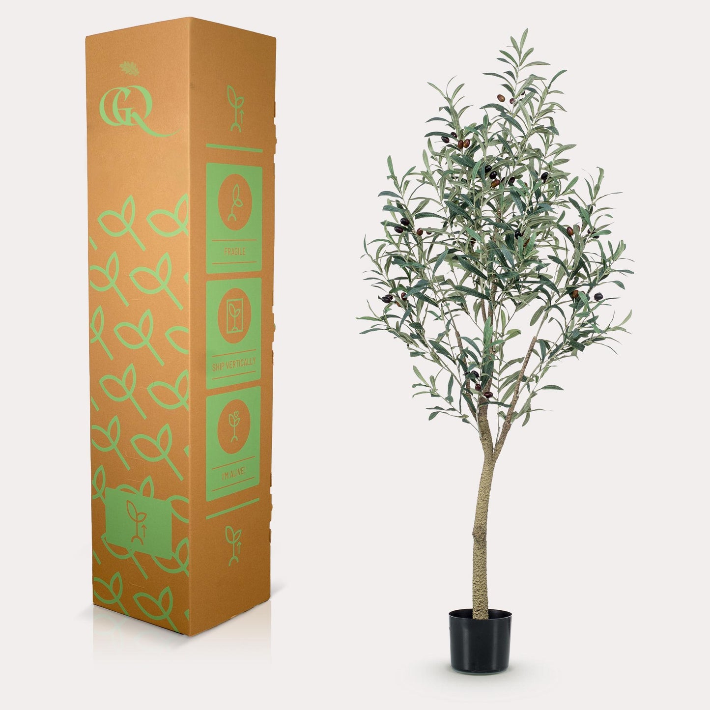 Kunstpflanze Olea europaea (Olivenbaum) - 140 cm Höhe - Pflegeleichter Kunst-Olivenbaum für stilvolle Innenräume