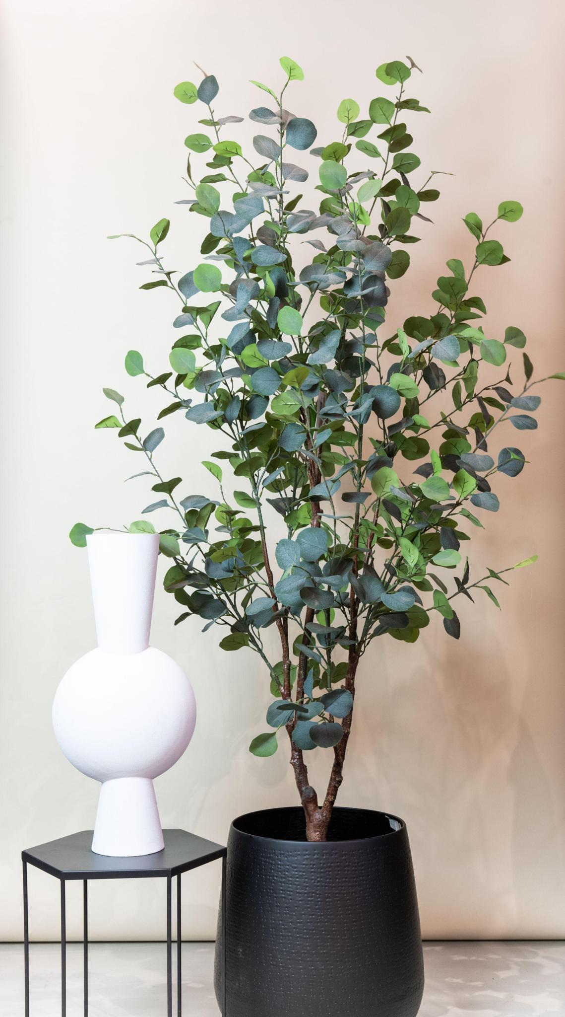 Kunstpflanze Eucalyptusbaum - Blauer Gummibaum - 180 cm Höhe - Pflegeleichte Kunstpflanze für stilvolle Innenräume