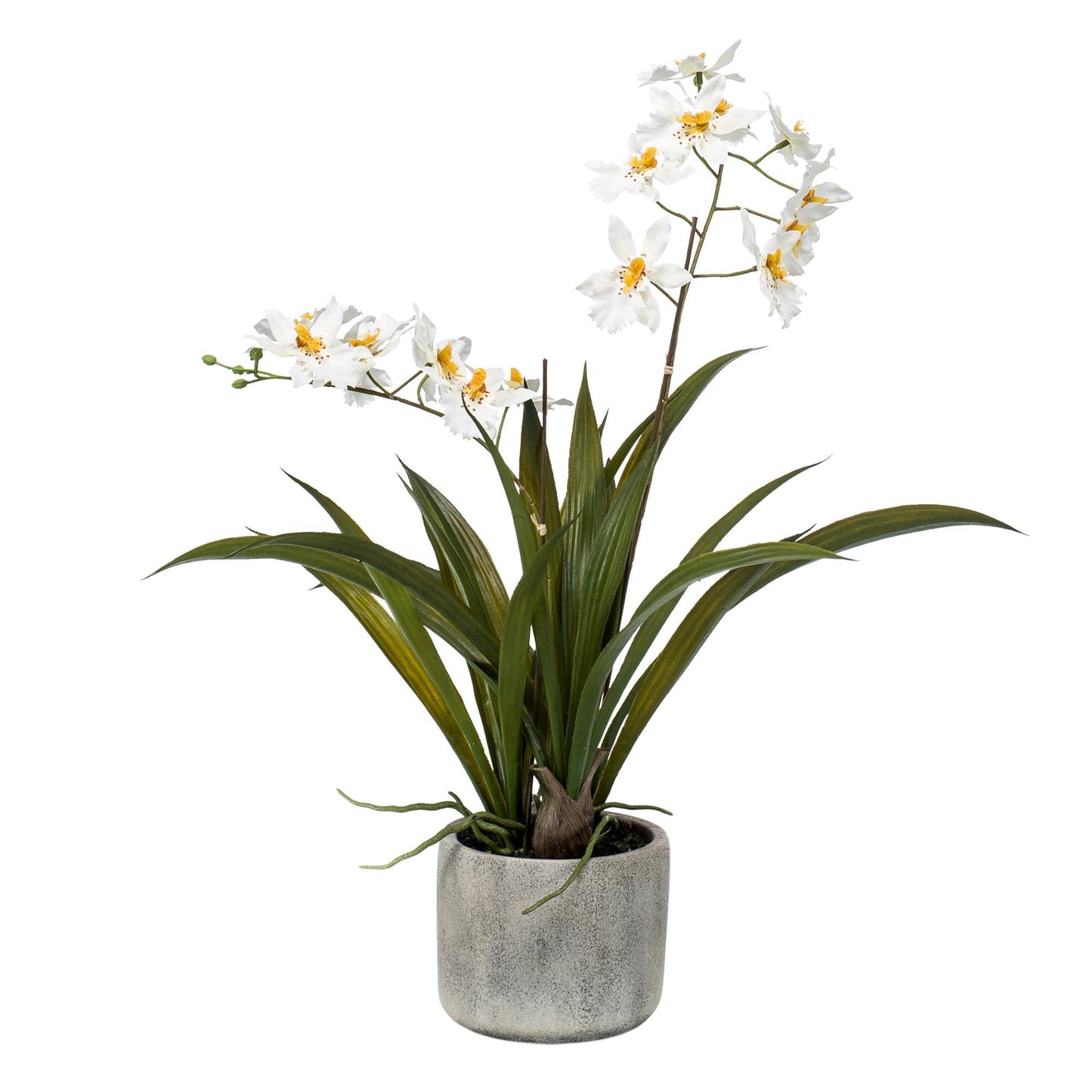 Kunstpflanze Orchidee – Weiß – 45 cm