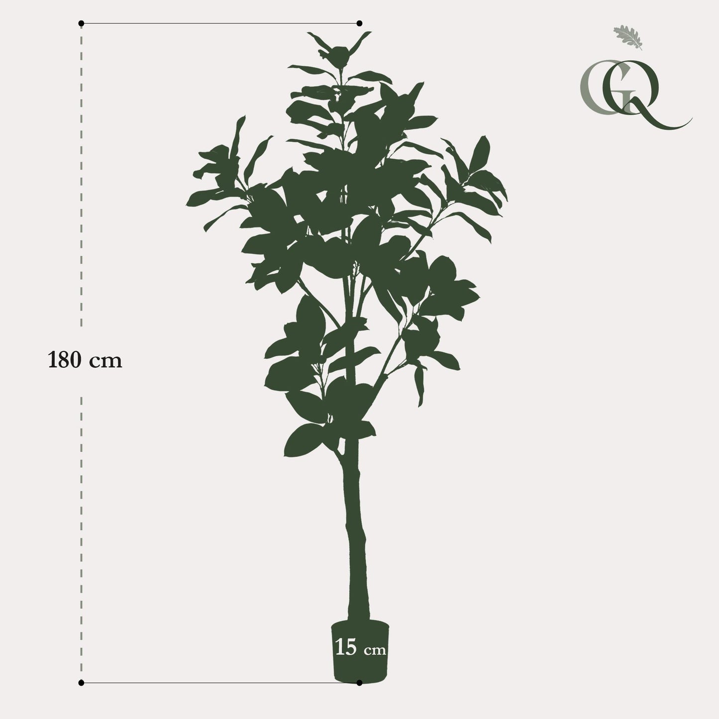 Kunstpflanze Magnolia Grandiflora - 180 cm Höhe - Pflegeleichte Magnolia für beeindruckende Innenräume